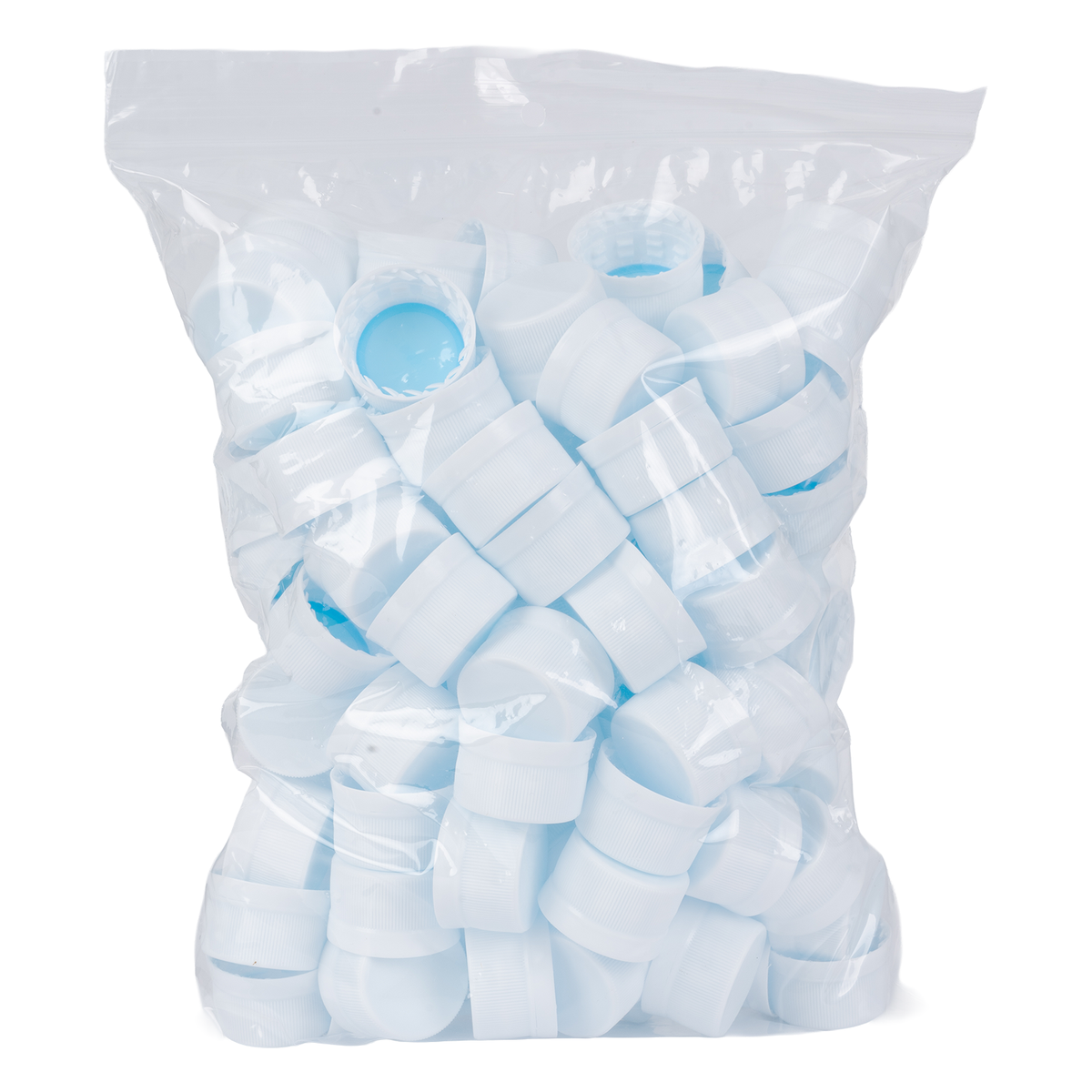 Plastic PET Caps, 100/Bag